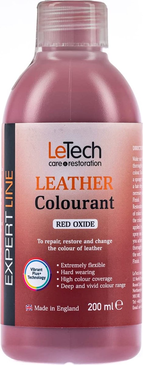 LeTech Leather Colorant - WINE RED - ROOD (100ml) - leerverf - lederverf - sneakerverf