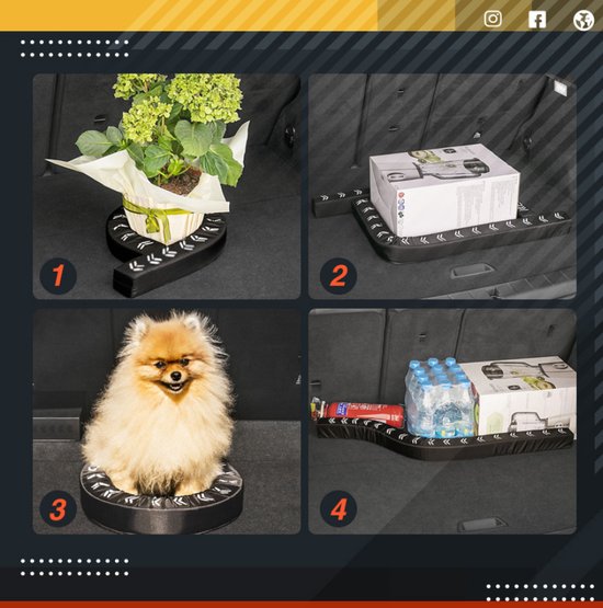 CiCixixi 4 Stuks Kofferbak Organizers - Klittenband Bagagefixatie Voor Auto, Bestelwagen En Stationwagen