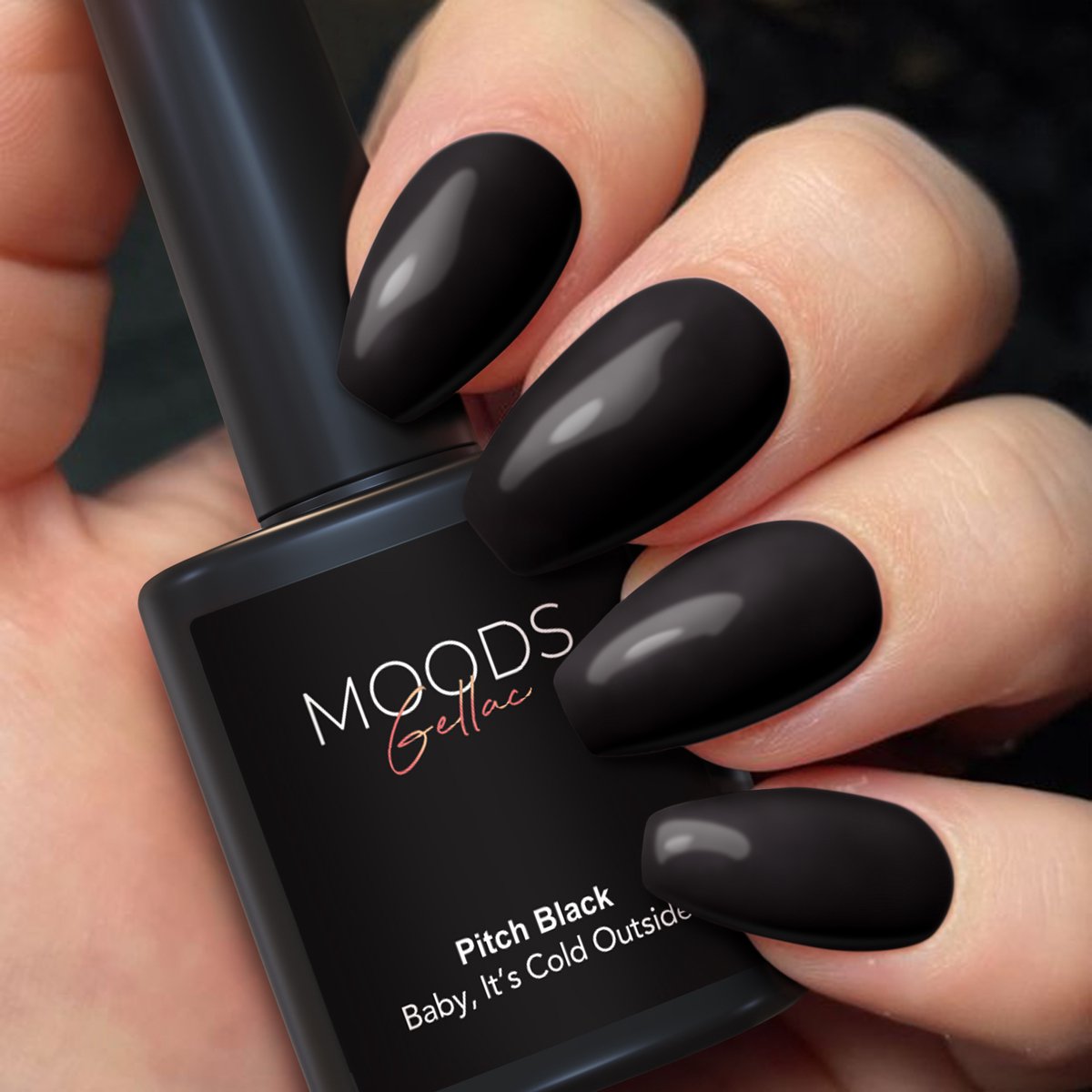 Moods Gellac Fresh Manicure en Pitch Black Gellak Basic Kleuren 2 x 15ML