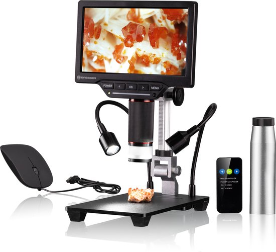 Bresser Digitale Microscoop - Met LCD-scherm - Digitale Zoom 2 tot 44x - HDMI-, USB(UVC)- of WIFI-output
