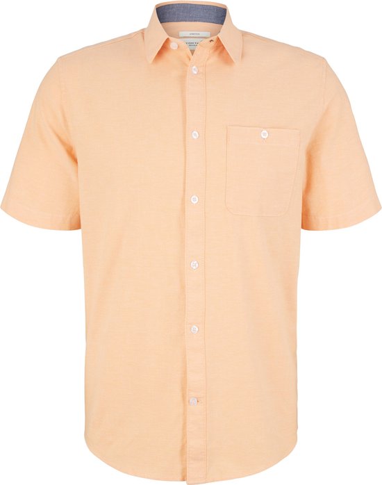 Tom Tailor Korte mouw Overhemd - 1034892 Oranje (Maat:
