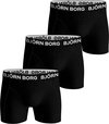 Bjorn Borg Sammy jongens boxershorts - 3-pack - zwart - maat 158