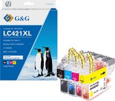 G&G LC421XL Huismerk Inktcartridge Alternatief voor Brother LC-421VAL LC-421XLVAL Zwart / Multicolor Hoge Capaciteit
