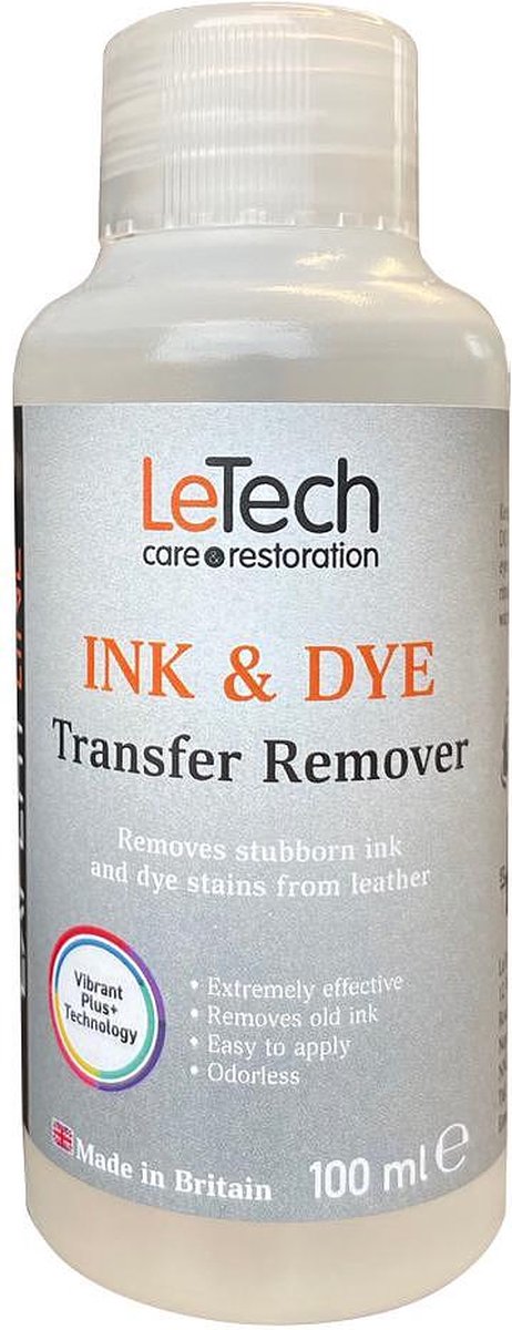 LeTech Leather Ink & Dye - Transfer Remover - 100 ml - inkt pen verwijderen  - inkt