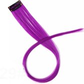 Akyol - Haar extension – donker paarse haar extension – roze – extension – nep haar – 1 stuk – cadeau – carnaval