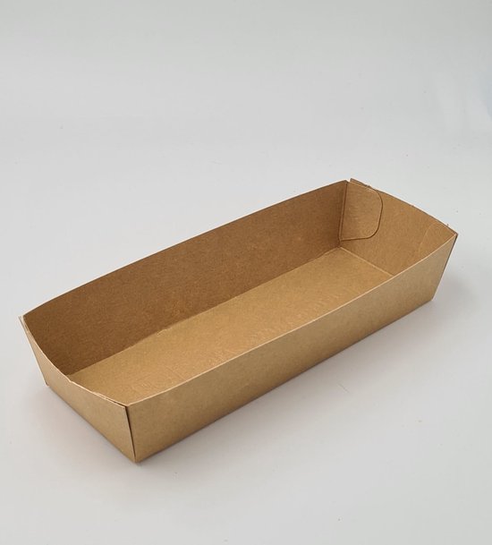 25x A18 plateau en carton - sandwich - 180x60x35mm - sandwich - plateau  snack 