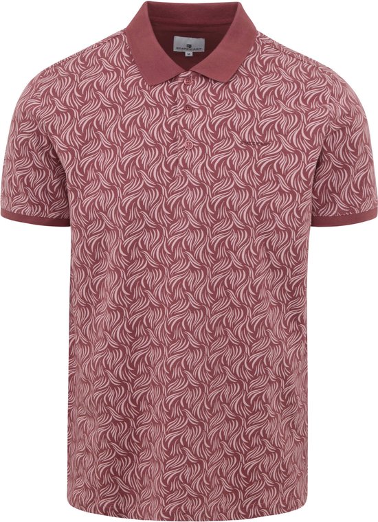 State of Art - Poloshirt Print Roze - Regular-fit - Heren Poloshirt Maat XXL