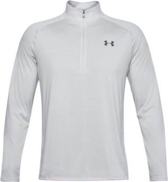 Under Armour UA Tech 2.0 1/2 Zip-GRY Heren Sporttrui - Halo Grijs - Wit