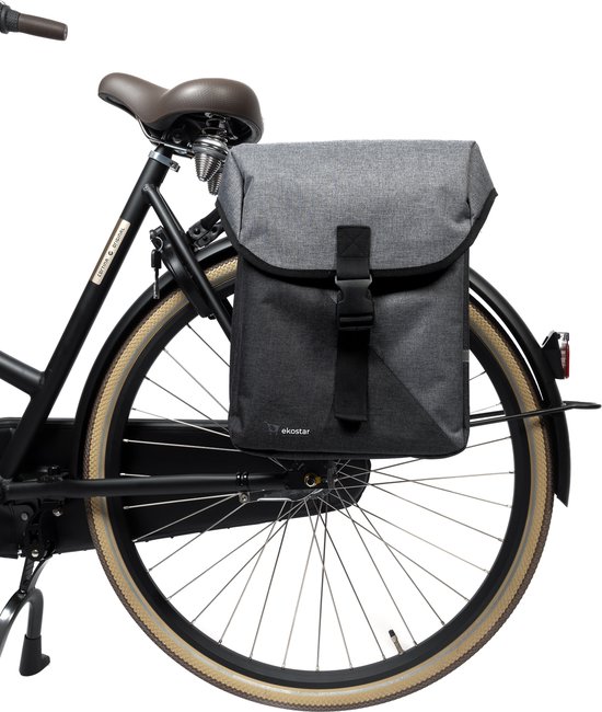 Ekostar dubbele fietstas – 34 liter – grijs – waterafstotend