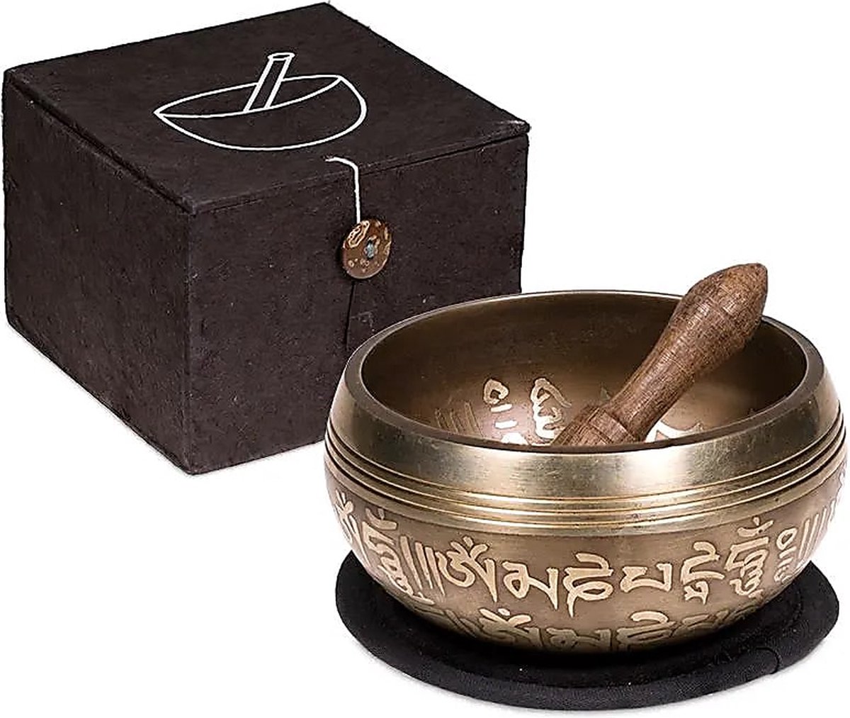 Klankschaal Ohm Geschenkset Zwart - 10cm