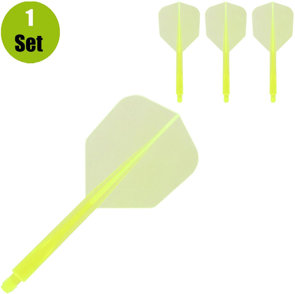 Condor Neon Axe Flight System - Small Yellow - Dart Flights