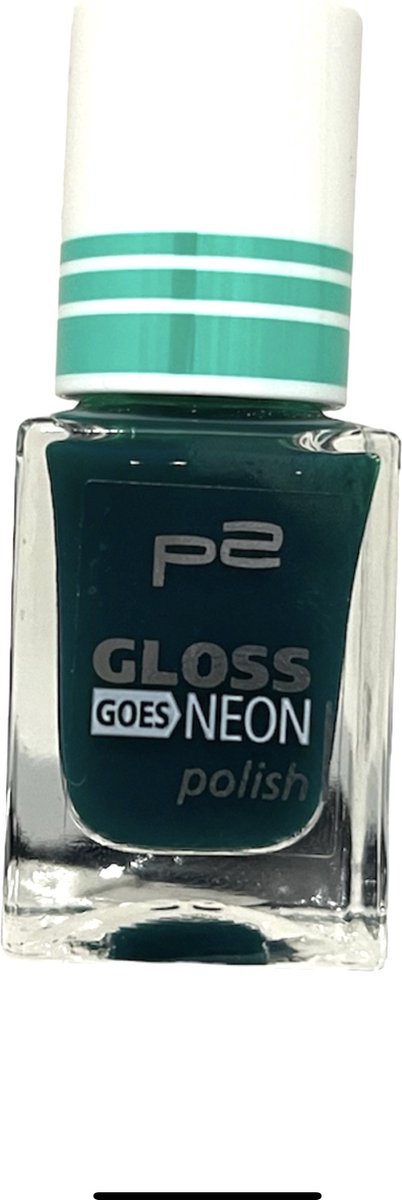 P2 Cosmetics EU Gloss Goes Neon Nagellak 080 Ferris Wheel 10ml Doorzichtig-groen