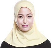 Cabantis Hijab Schouderlengte - Hoofddoek - Islamitisch - Muts - Beige