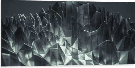 Dibond - Abstracte IJzeren Pinnen - 100x50 cm Foto op Aluminium (Wanddecoratie van metaal)