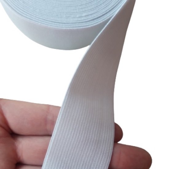 1 paquet élastique 4 cm de large ceinture plat blanc pour pantalon