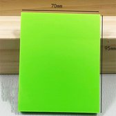 Memo - 50 Vellen - Formaat: 70 x 95 mm - Kleur: Groen - Sticky Notes - Notitieblok Waterafstotend - Transparante Memo Blaadjes - Stick'N Notes - Memo Blok - Notitieblokje / Notitieboekje - Doorzichtig - Memory Notes - Plakbriefjes - Post It Anywhere
