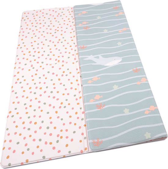 OPVOUWBARE SPEELMAT BABY -LITTLE GEM ON THE MOVE - 140 X 140 CM - dubbelzijdig bedrukt - afwasbaar & antibacterieel van Marelson — afbeelding 5