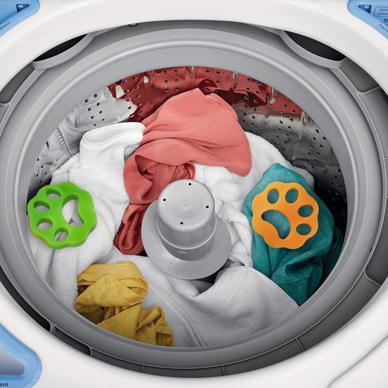 Waledano® Anti-Haar Bal voor Wasmachine – Herbruikbare Pluisverwijderaar – PU-Materiaal – Verwijdert Dierenhaar & Pluis van Kleding, Dekens en Beddengoed