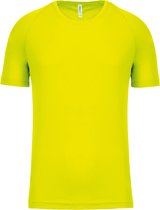 Herensportshirt 'Proact' met ronde hals Fluorescent Yellow - 3XL