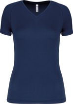 Damesportshirt 'Proact' met V-hals Navy - XL