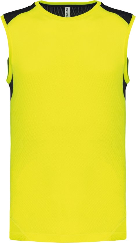 Tweekleurige tanktop sportoverhemd heren 'Proact' Fluorescent Yellow - XS