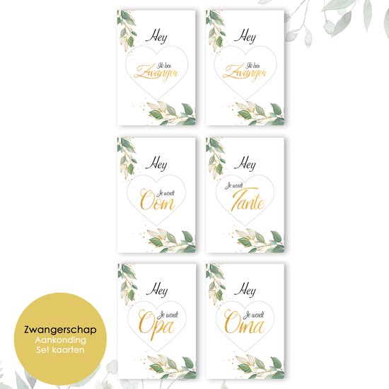 ASWK013 (6 pièces) - Annonce de grossesse - Carte à gratter pour annonce de Grossesse - Annonce de Bébé - Grossesse - Carte à gratter - Carte de voeux avec enveloppe - Carte avec enveloppe