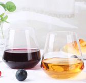 Onbreekbare wijnglazen Tritan kunststof onbreekbaar drinkglas, waterglazen, glazen voor campingfeesten, 500 ml, set van 4