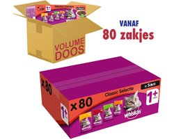 Whiskas Maaltijdzakjes Classic Selection In Saus 1+ jaar (80 x 85g)