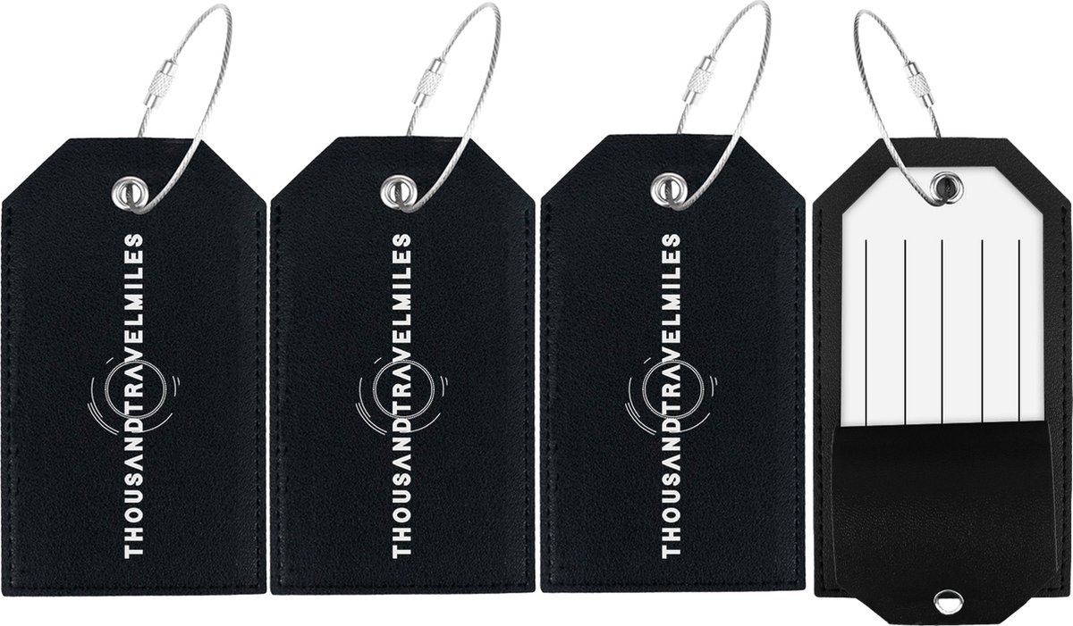 Bol.com Bagagelabel – Kofferlabel – Bagagelabels voor Koffers – Privacybescherming – Reisbagage & Reisaccessoires – 4 stuks – Ku... aanbieding