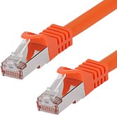 Internetkabel-Vizyon- Cat7 e SFTP-kabel - RJ45 - 25 m - patch kabels -Oranje