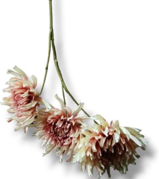 Dahlia - rose - 80CM - dahlias - fleurs séchées - fleurs artificielles - fausse fleur - fleurs - branches de fleurs artificielles - fleurs artificielles pour l'intérieur - branches artificielles - branches artificielles pour l'intérieur