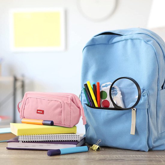 Kalidi Etui Meisjes tieners pennen Uniseks, Corduroy roze, Etui