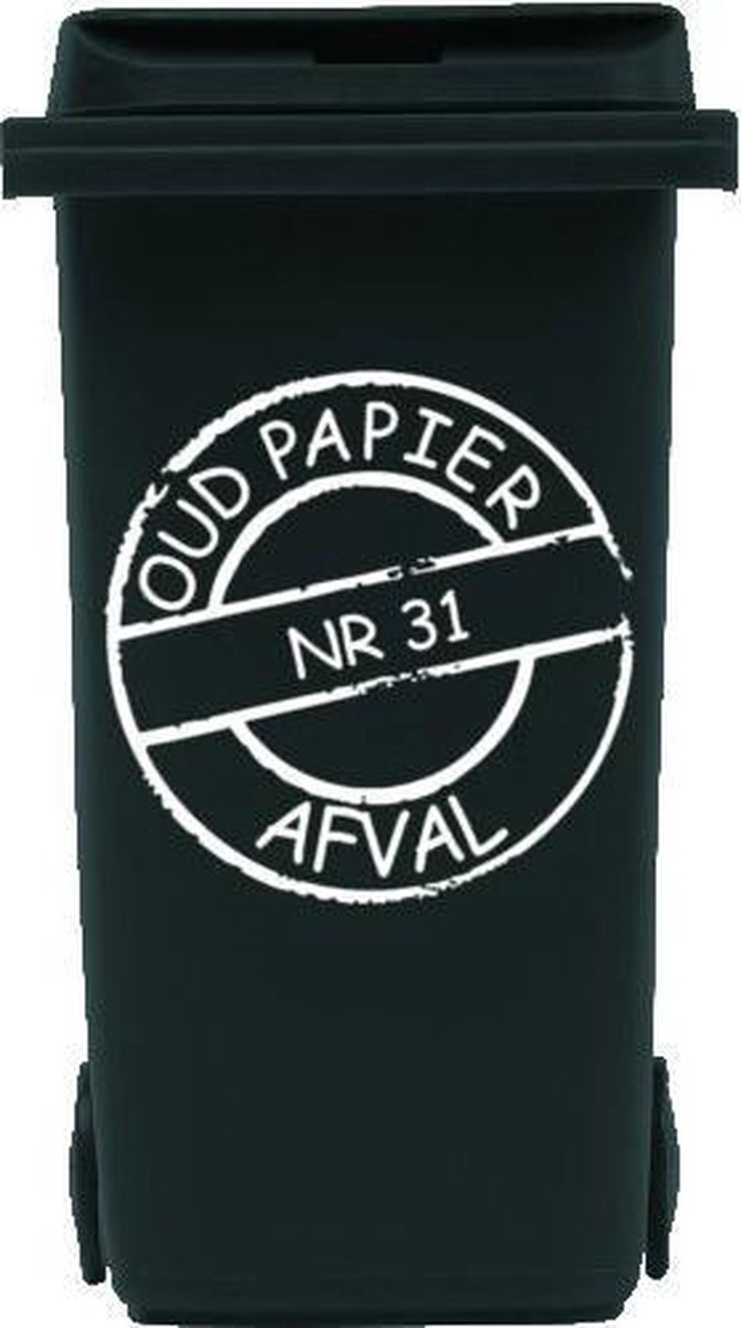 Sticker cirkel voor papier kliko container met huisnummer | Rosami