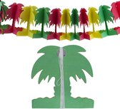 Slinger palmboom rood geel groen 600cm - Carnaval tropical thema feest festival hawai palm party