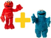 Living Puppets voordeelpakket handpoppen Elmo en het Koekiemonster 65cm