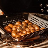 Grillmand, barbecues grillschaal voor vis, vlees en groenten, groentemand geschikt voor alle soorten barbecues, inclusief recept, handleiding (mogelijk niet in Nederland verkrijgbaar) en andere instructies, grillmanden, grilltoebehoren