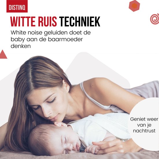 DistinQ White Noise – White Noise Machine – White Noise Baby – Witte Ruis – Draadloos en Oplaadbaar Muziekdoosje