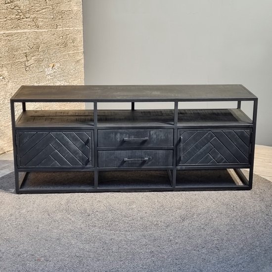TV-meubel lichtbruin/zwart ABILEN