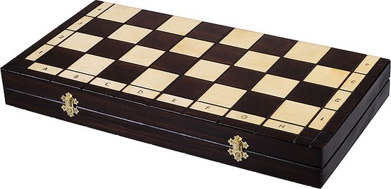 Thumbnail van een extra afbeelding van het spel Elegant Schaakspel - Schaakset compleet met Schaakbord & Schaakstukken - Luxe Schaakset hout handgemaakt - Groot formaat 460x460 & Koninghoogte 110mm