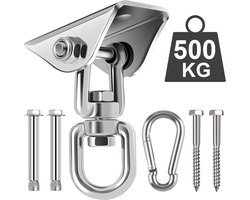 Plafondhaak - Ophangen bokszak schommel en hangstoel - Ophangsysteem - Ophanghaak - Plafondbeugel - RVS – 500kg tilgewicht
