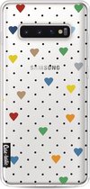 Casetastic Softcover Samsung Galaxy S10 Plus - Pin Point Hearts Transparent