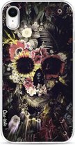 Casetastic Apple iPhone XR Hoesje - Softcover Hoesje met Design - Garden Skull Print