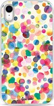 Casetastic Apple iPhone XR Hoesje - Softcover Hoesje met Design - Watercolor Confetti Print