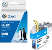 G&G Huismerk Inktcartridge LC421 Alternatief voor Brother LC-421 - cyaan