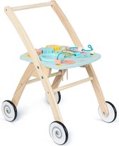 5 in 1 Houten Loopwagen - Pastel design - Loopstoel - Montessori speelgoed - Activiteitenbord - Xylofoon - Trommel - Cadeautip