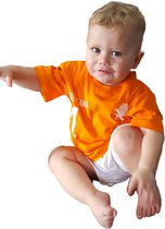 Fun2wear - kinder - meisjes/jongens - shortama - pyjama - Elftal - nummer 4 - wit - maat 92