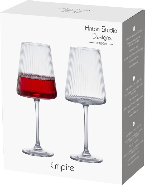 Vikko Décor - Wijnglazen zonder voet - Zwart/Zilver - Set van 6 Wine