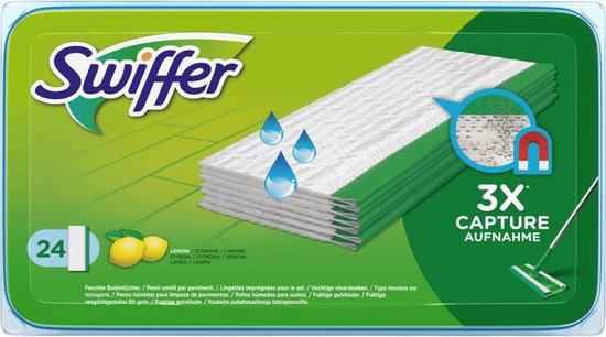 Swiffer Vochtige Vloerdoekjes Citroengeur - 24 Navullingen