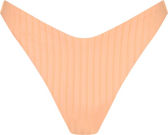 Hunkemöller Dames Badmode Hoog uitgesneden bikinibroekje Gili Rib - Oranje - maat L