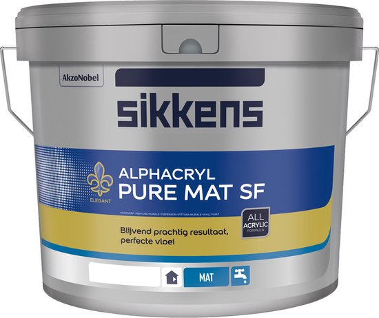 Sikkens Alphacryl Pure Mat SF 10 liter - Wit | bol.com